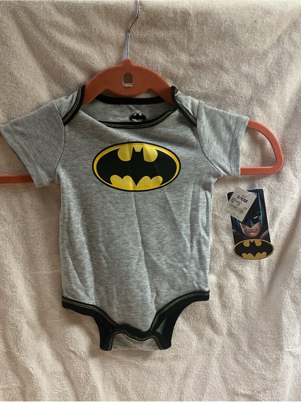 Batman Grey Infant Tee with Black Logo